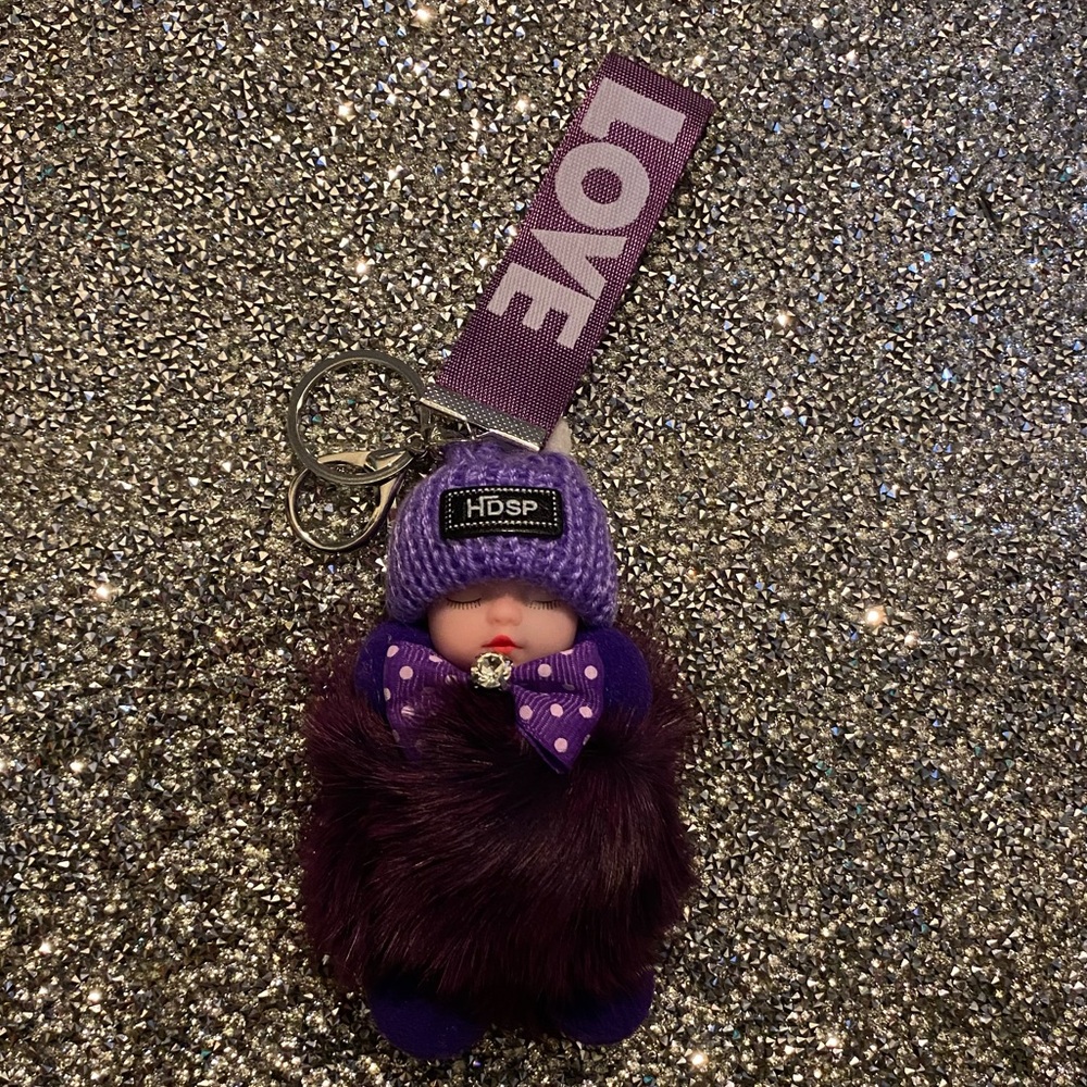 Purple Plush Keychain Toy - Picture 3 of 6